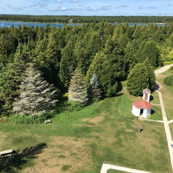 Lighthouse view Wisconsin Door County Bike Tour