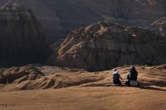 Women contemplate life near St. George, Utah