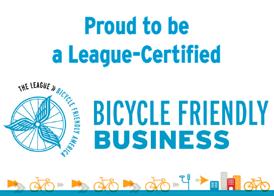 Proud to be a League-Certified Bicycle Friendly Business