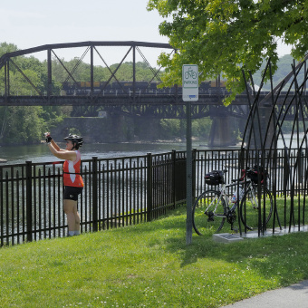 Bridge and river view during Epic Bike Tour