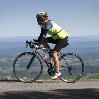 Rider and View Blue Ridge Bike Tour