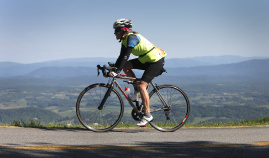 Rider and View Blue Ridge Bike Tour