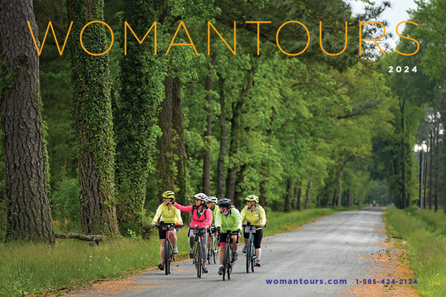 We portray the joy of womens bike tours in our 2024 cycling tour catalog.