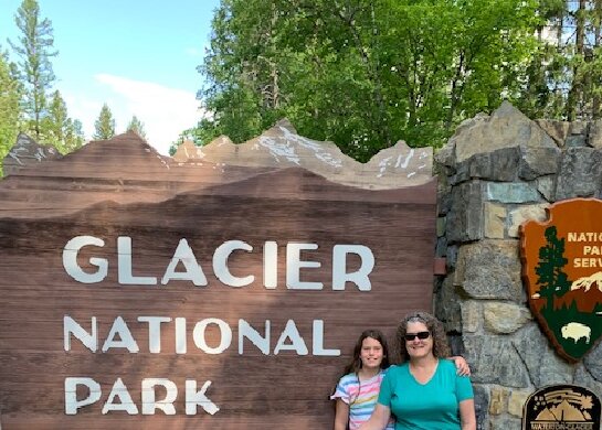 Bike Tour Guide Denise Purdue and her granddaughter Journey at Glacier National Park