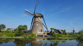 Windmill seen during Holland Bike and Barge Meandering the Meuse Bike Tour