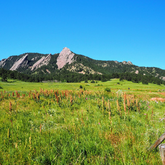 mountains in the Boulder Bike Tour in CO