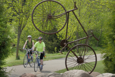 Bike statue Minnesota Lake Wobegon Trail Bike Tour