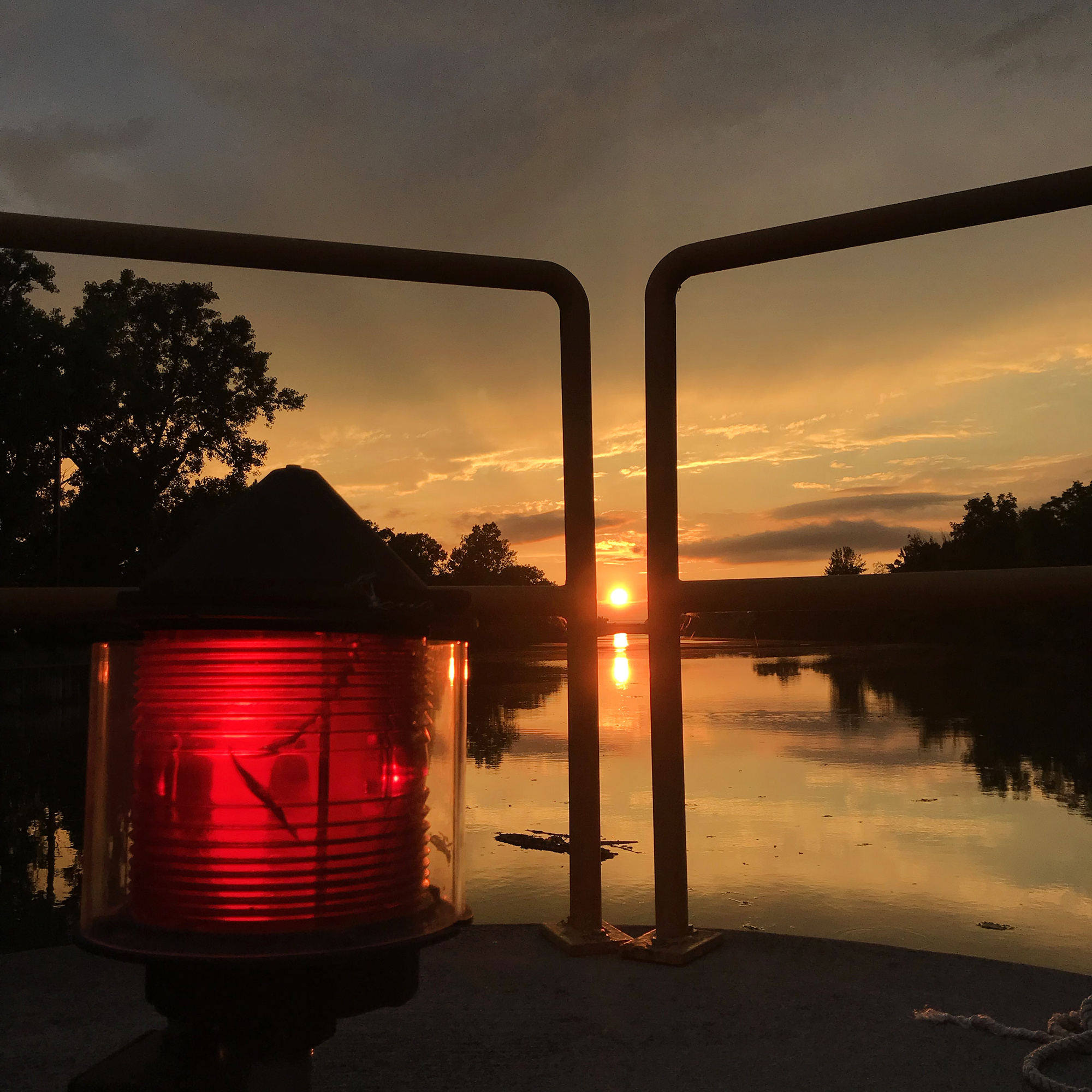 Sunset over the Erie Canalway Trail