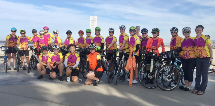 WomanTours Southern Tier Cross-Country Bike Tour 2018 group
