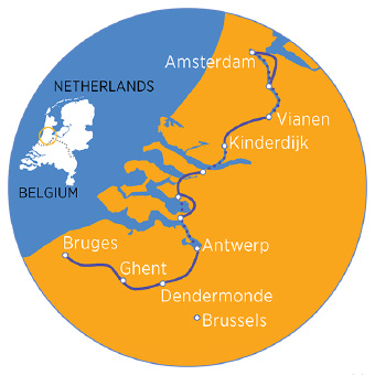 Belgium & Netherlands Bike & Barge - Bruges to Amsterdam