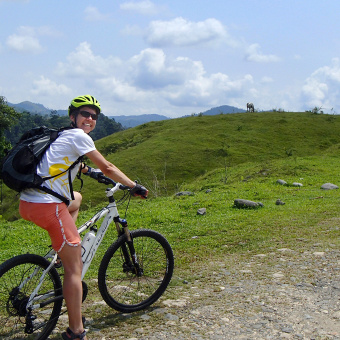Cyclist during Costa Rica Bike Tour