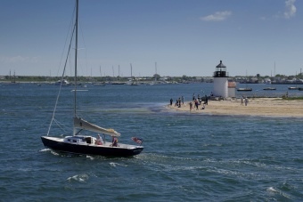 Sailboat and water view Massachusetts Island Hopper Bike Tour