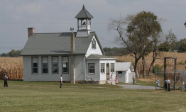 Church along bike path Pennsylvania Dutch Country Bike Tour