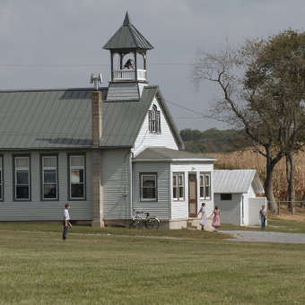 Church along bike path Pennsylvania Dutch Country Bike Tour