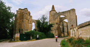 old ruined seen during Spain Camino de Santiago bike tour