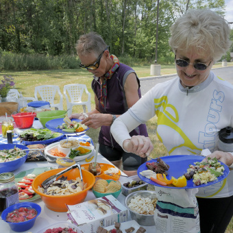 Lunch during Epic Bike Tour