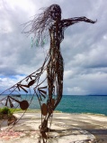 Sculpture of Woman by Lake Llanquihue in Puerto Varas from the Chile Bike Tour