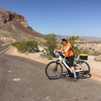 cyclist from Big Bend National Park Bike Tour in Texas