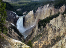 Waterfall view Yellowstone and Grand Teton National Parks Bike Tour