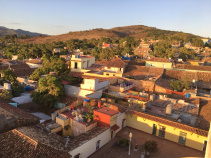 town rooftops on Cuban bike tour