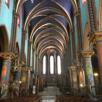 View inside a church France Bike Tour