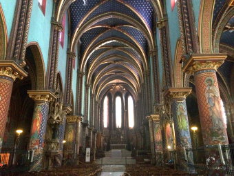 View inside a church France Bike Tour