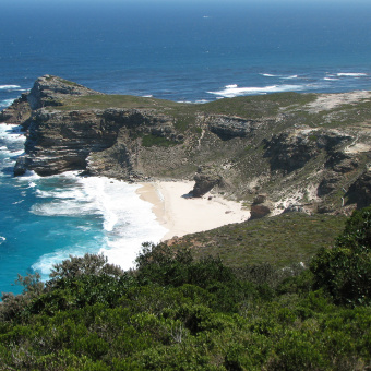 Scenic view coast South Africa Bike Tour