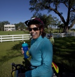 Woman tour cyclist during Louisiana Bike Tour