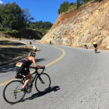 cyclists in the Lake and Volcano District from the Chile Bike Tour