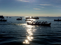 Scenic view of water during Italy Bike and Barge Bike Tour