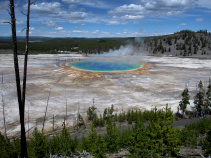 Hot spring Yellowstone and Grand Teton National Parks Bike Tour