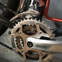 triple crankset on bike