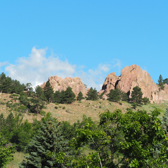 mountains in the Boulder Bike Tour in CO