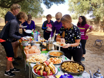 serving lunch during Morocco Bike Tour