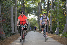 Two Cyclist on the bike path Florida Everglades and the Keys Bike Tour