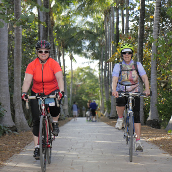 Two Cyclist on the bike path Florida Everglades and the Keys Bike Tour