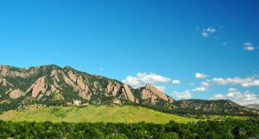 mountains in the Boulder Bike Tour in CO