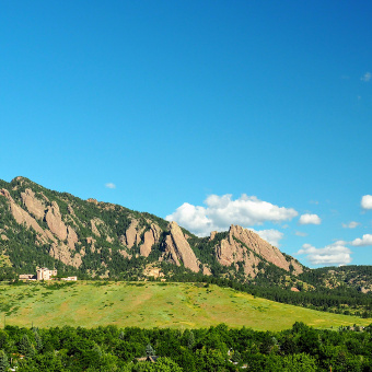 mountains in the Boulder Bike Tour in CO