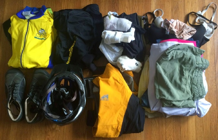 packing for bike tour