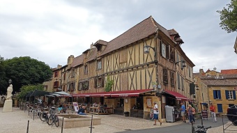 France Dordogne Village Square