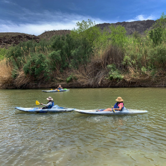 kayakers from Big Bend National Park Epic Bike Tour in Texas