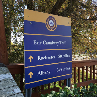 Erie canal direction sign Erie Canal Bike Tour