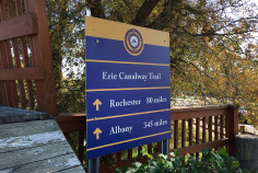 Erie canal direction sign Erie Canal Bike Tour