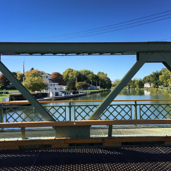 View from bridge Erie Canal Bike Tour