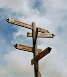 Directional sign Spain Camino de Santiago bike tour